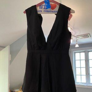 Caribbean Queen Black Short Romper- size medium